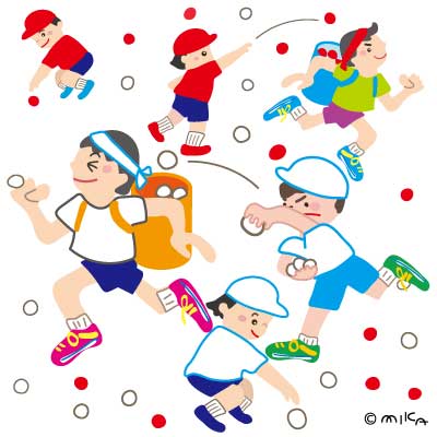 追いかけ玉入れ（正方形）背景白色