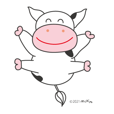 飛んでいるうし
