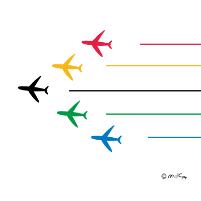 五輪の飛行機
