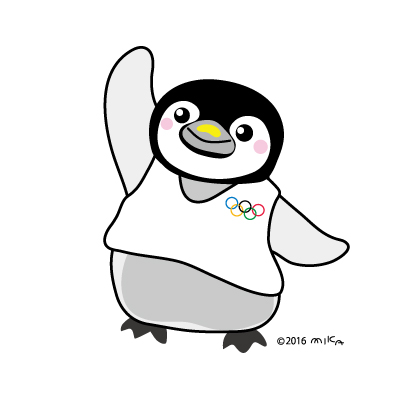 ペンギンとオリンピックのイラスト 工房momo