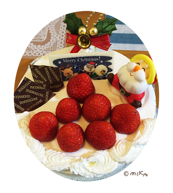 クリスマスのいちごケーキ