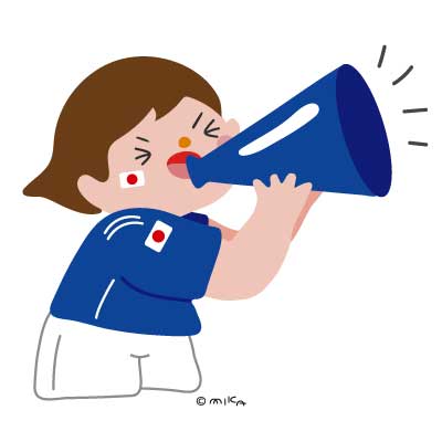 女①サッカー日本応援団