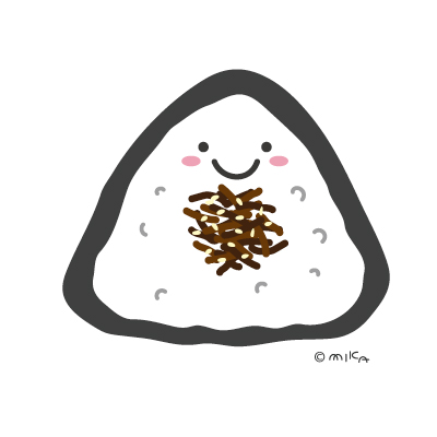 昆布のおにぎり（顔つき）