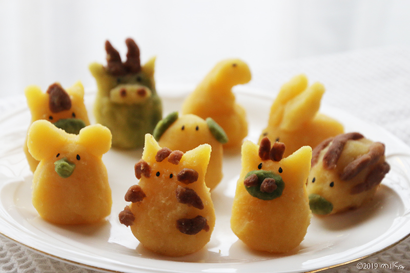干支いろいろ栗きんとん