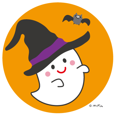 ハロウィーンのおばけ③（こうもりと）