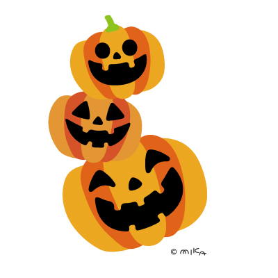 ハロウィーンのかぼちゃ３つ重ね③
