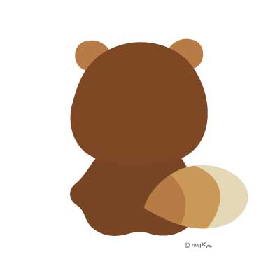 タヌキの後ろ姿