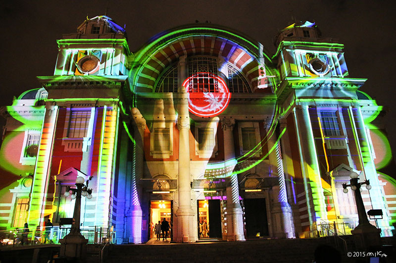 レコードを回す手（大阪市中央公会堂プロジェクションマッピング2015）