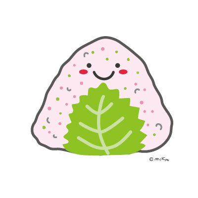 青じそのおにぎり（顔つき）