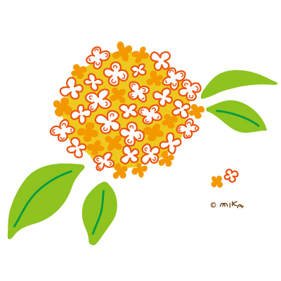 キンモクセイの描き方