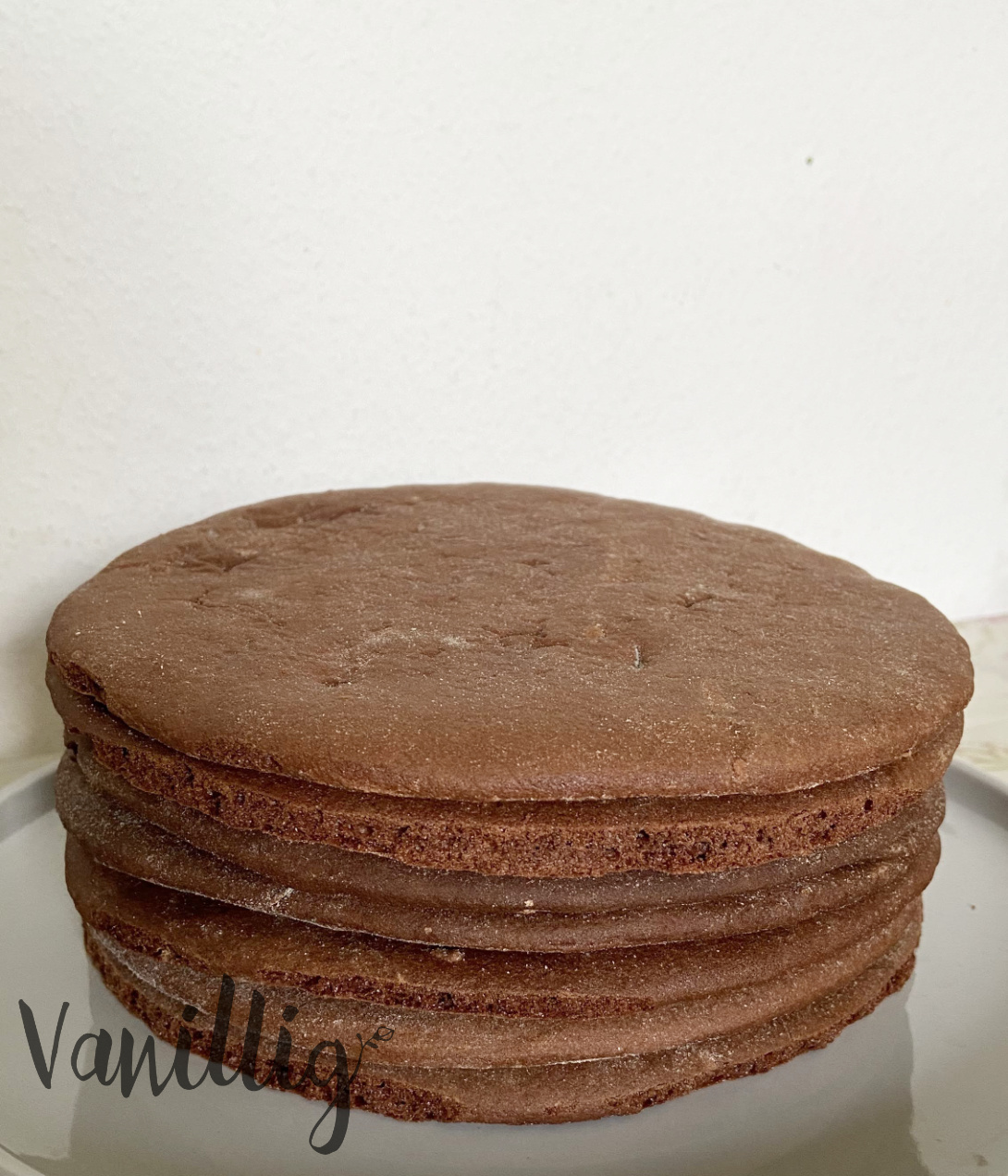 Russische Schoko Honigtorte mit Pflaumenmarmelade