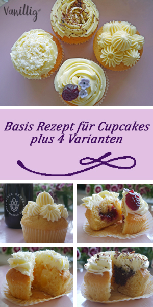 Cupcake, Rezept, Basis Rezept für Cupcake, Muffin, Cupcake mit Beeren, Cupcake mit Füllung