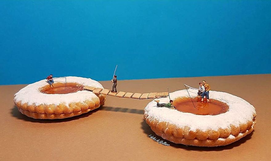 Pastelero italiano construcciones miniatura