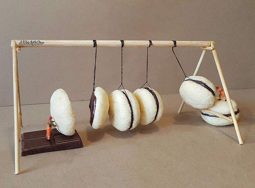 Pastelero italiano construcciones miniatura
