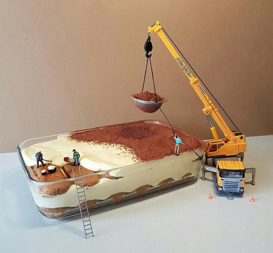 Pastelero italiano construcciones miniatura