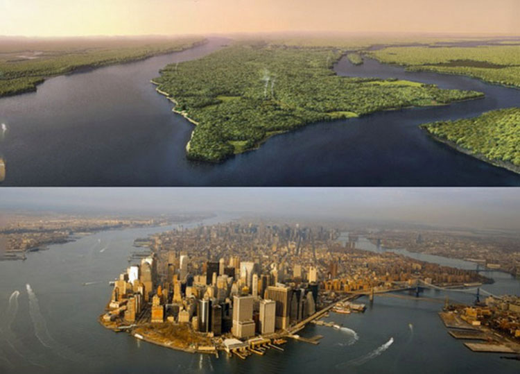 Manhattan antes y ahora