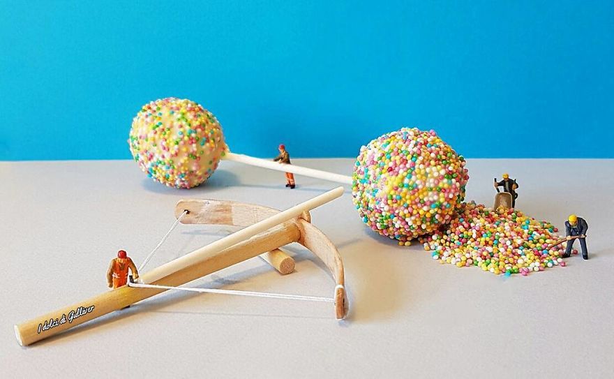 Pastelero italiano construcciones miniatura