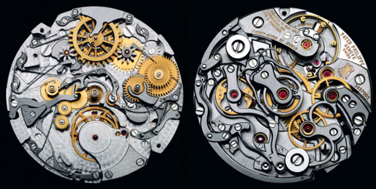 Interior de un reloj Patek Phillipe
