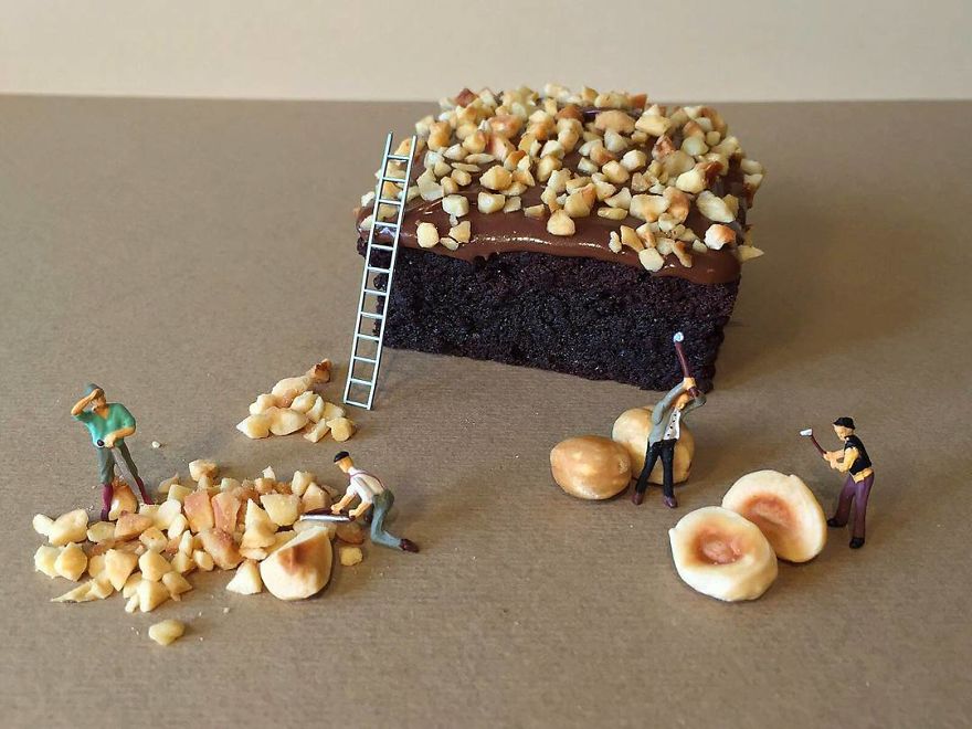Pastelero italiano construcciones miniatura