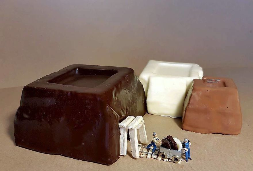 Pastelero italiano construcciones miniatura