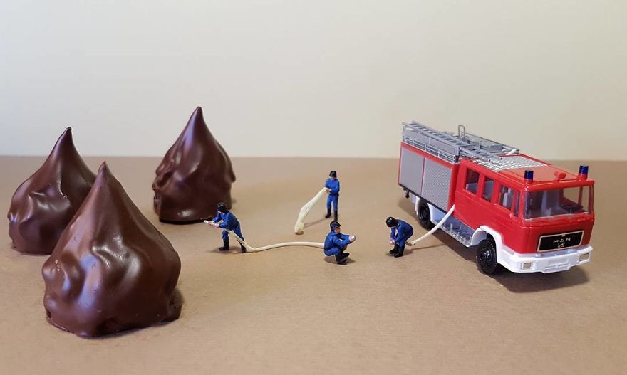 Pastelero italiano construcciones miniatura