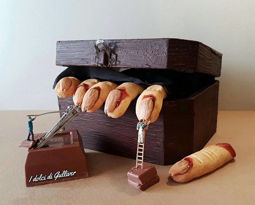 Pastelero italiano construcciones miniatura