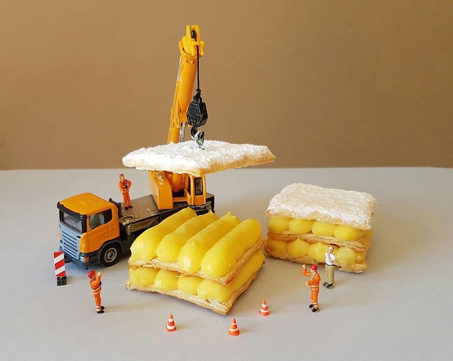 Pastelero italiano construcciones miniatura