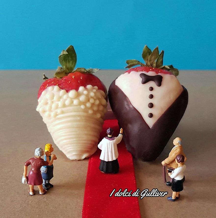 Pastelero italiano construcciones miniatura