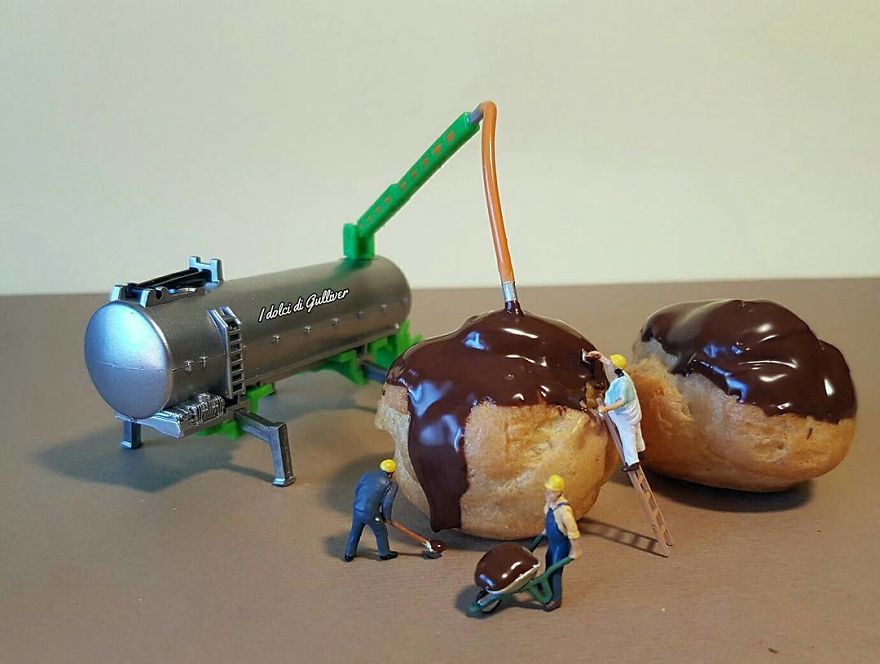 Pastelero italiano construcciones miniatura