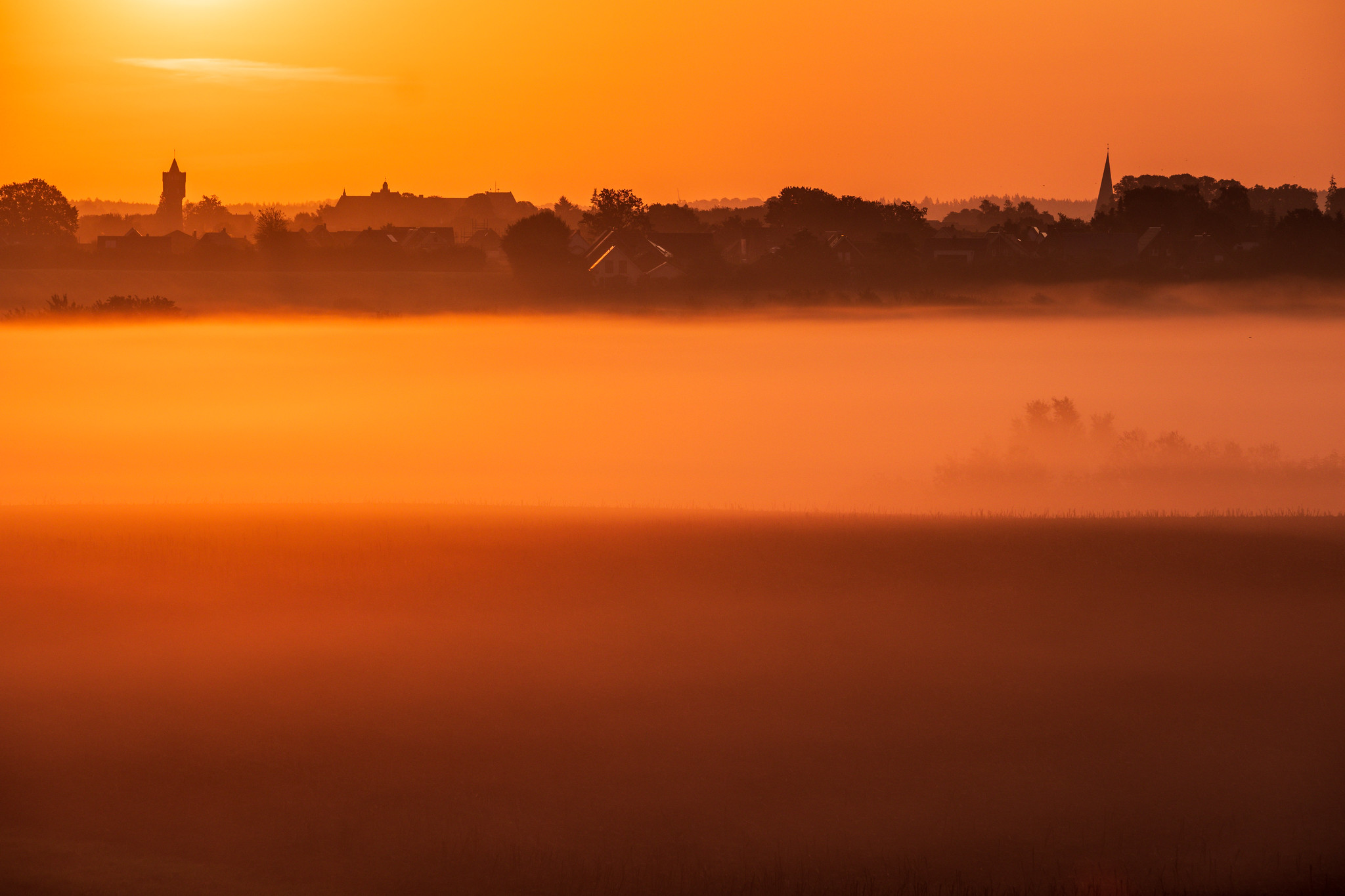 Sonnenaufgang über Eutin, Ostholstein