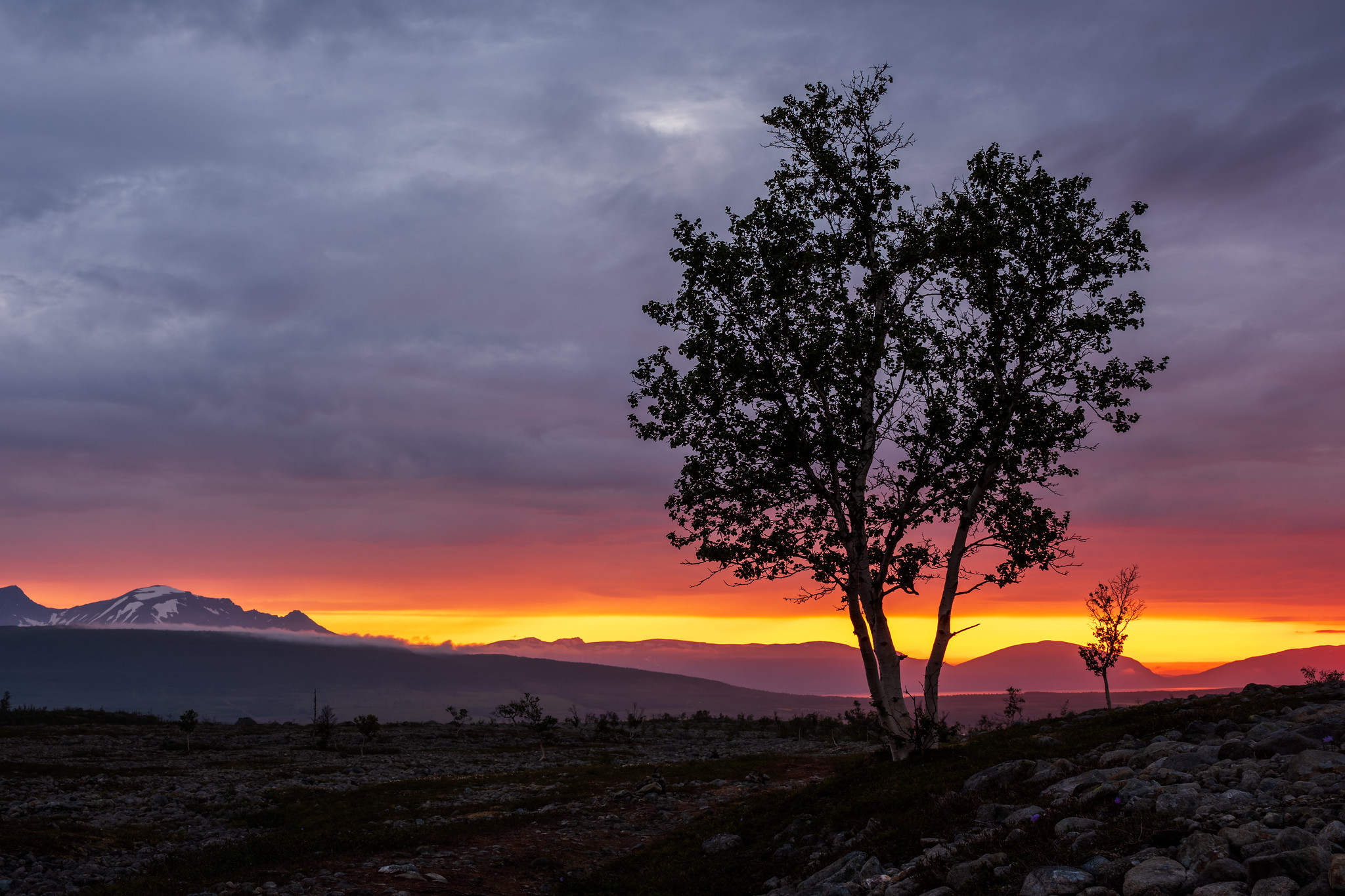 Auf dem Rückweg vom Blåisvatnet gegen 1 Uhr morgens