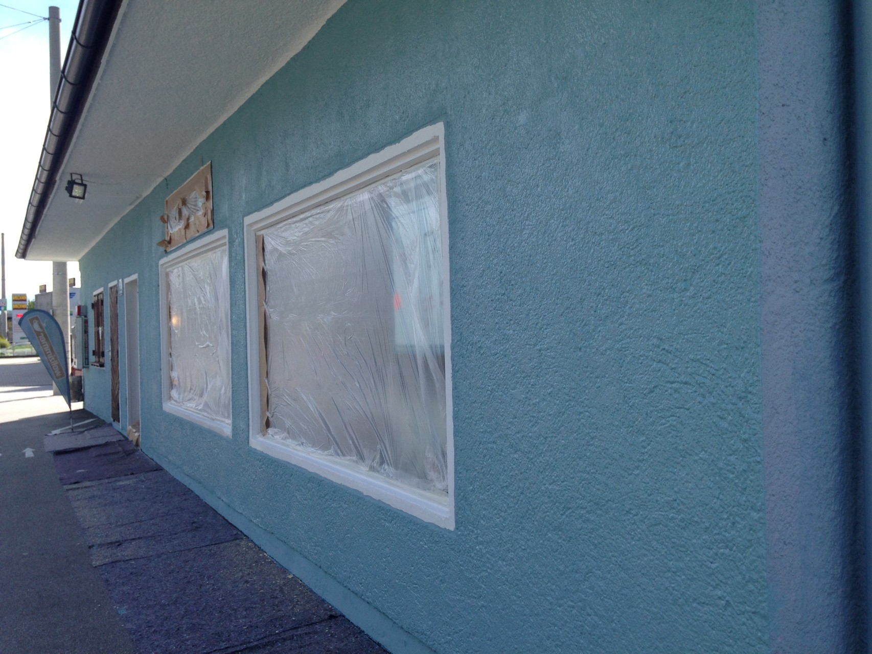 Sanierung von Fassade / Vorher ( Färbig)
