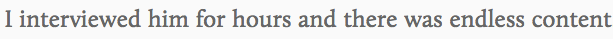 RACHEL ROSE talking about "Everything and more" (seen in an interview on the web while preparing mine to her) 