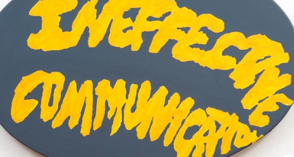 TOM POLO "Ineffective Communication" 2010 (acrylic on canvas 46x66 cm - seen on his website)