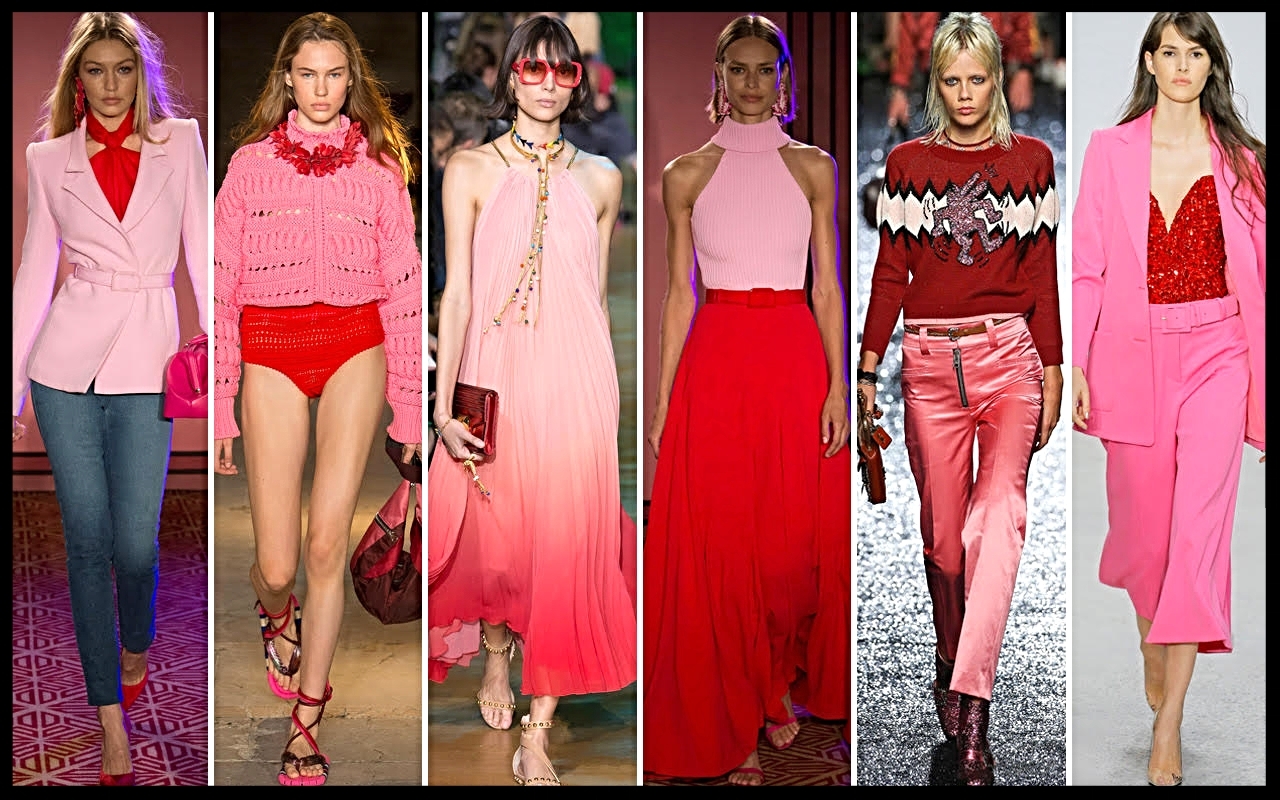 Accostamento di colori-Rosso e rosa- Trend primavera -estate 2018