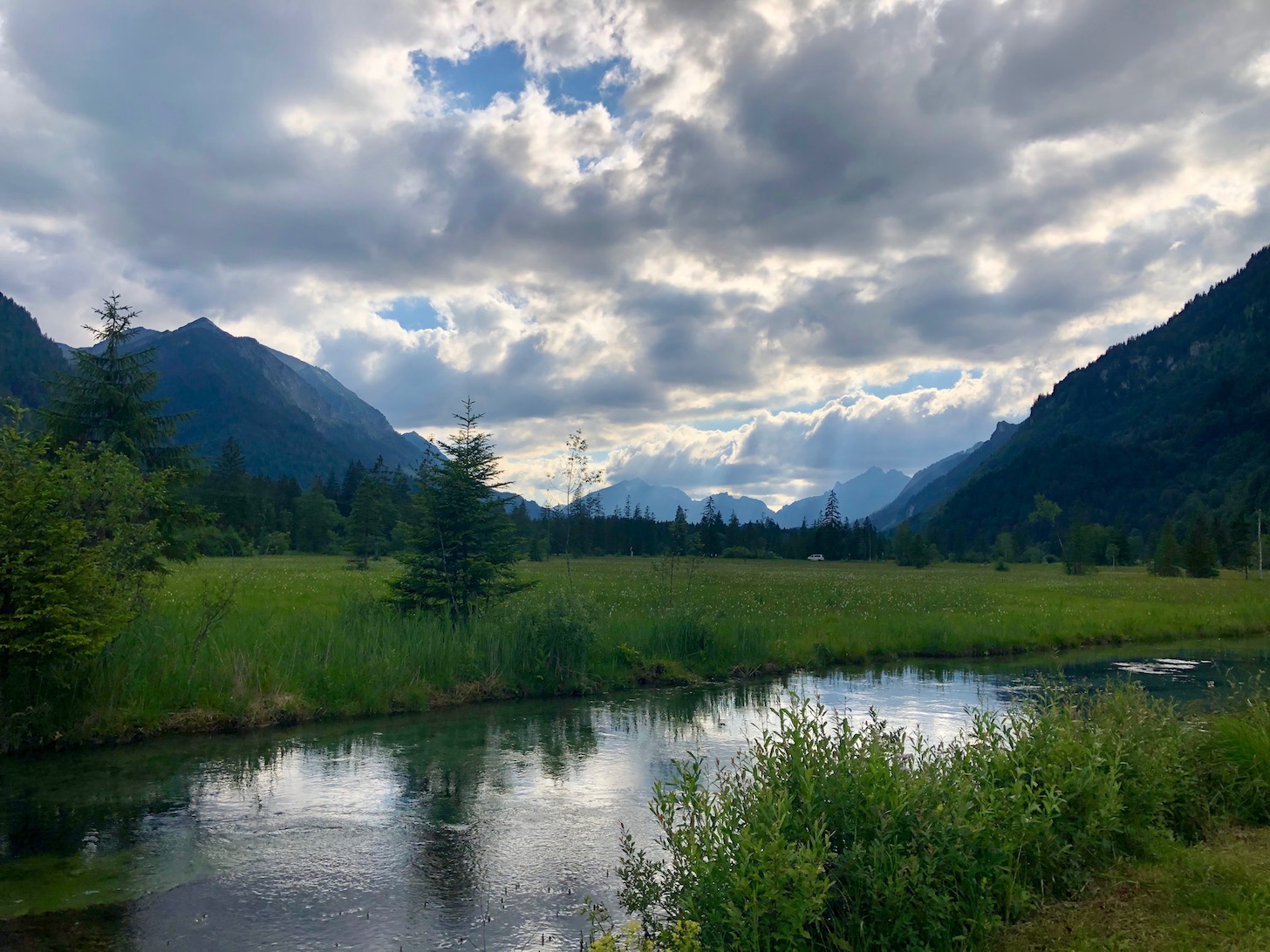 Blick auf die Ammergauer Alpen