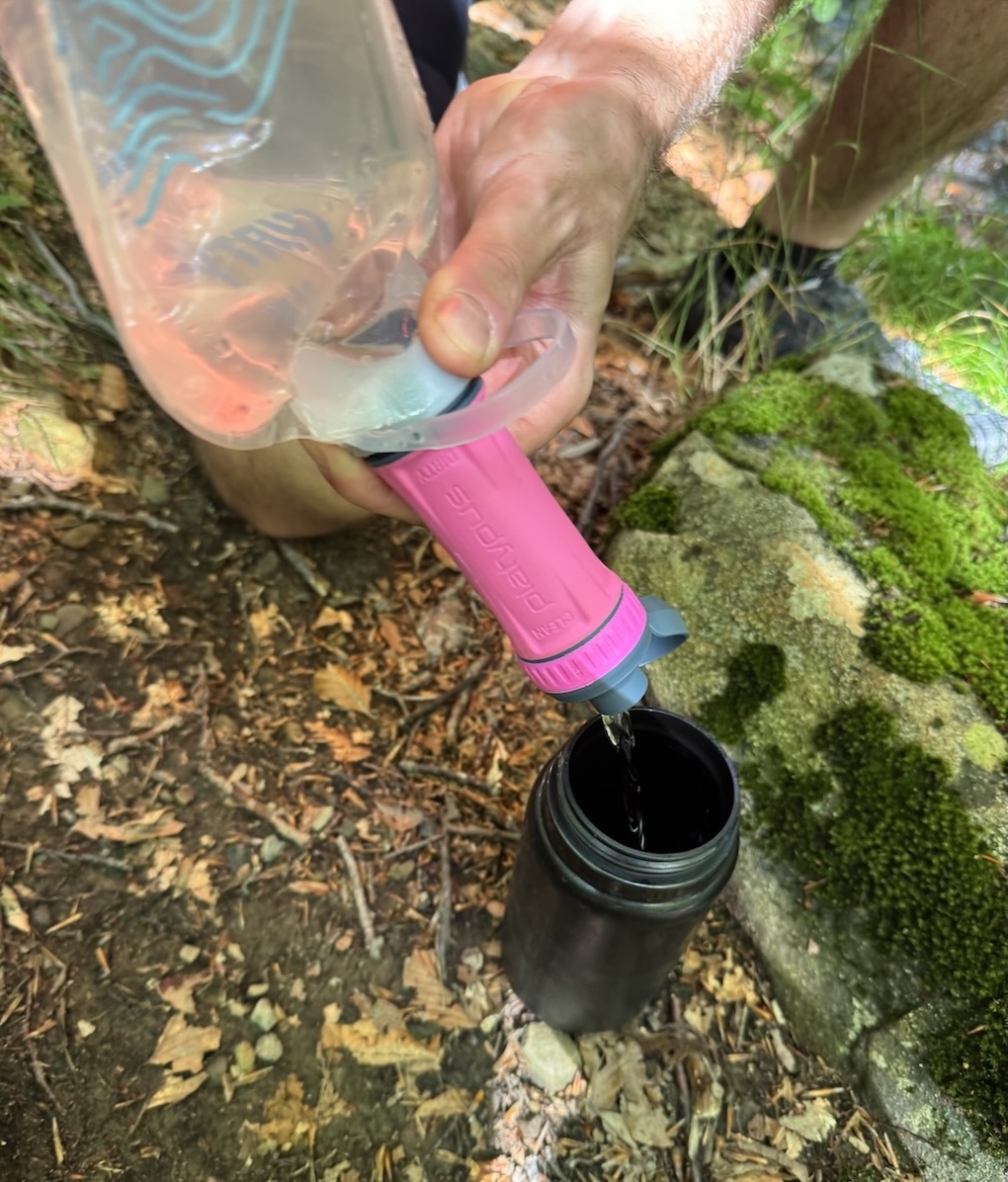 Wasserfilter im Einsatz