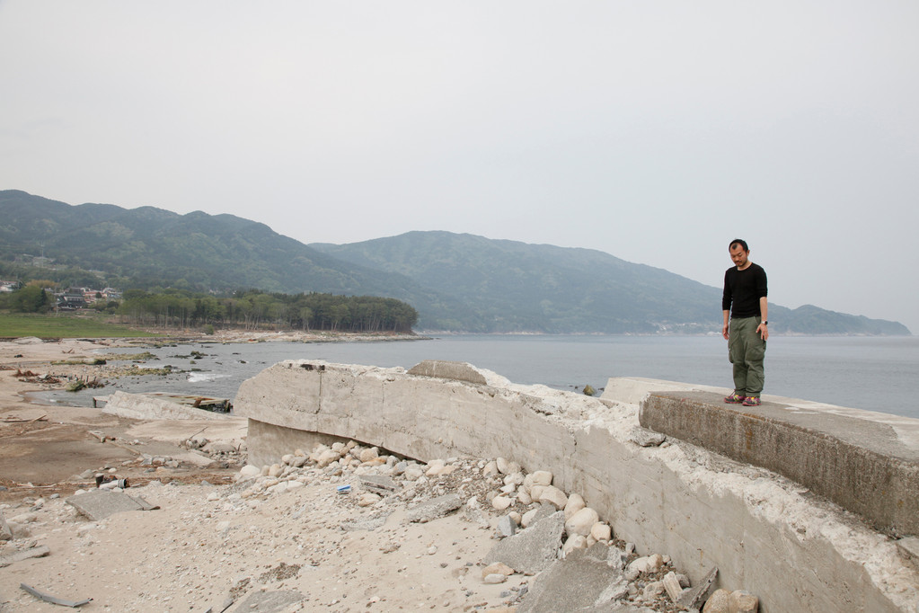 吉浜海水浴場の防波堤