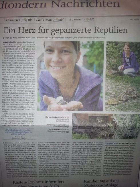 Ines Kosin in der "Nordfriesland Tageblatt"