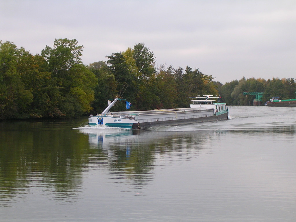 Schiffsbegegnung auf der l'Oise