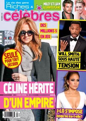 Céline Dion - Couverture Riches et Célèbres Magazine  [Canada] (28 Janvier 2016)