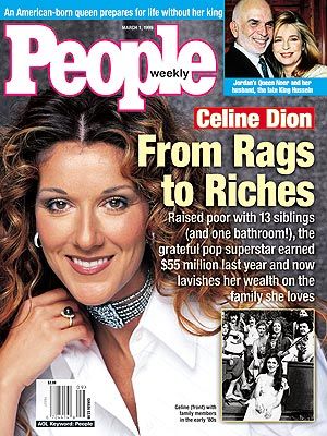 Celine Dion - Couverture People Magazine [USA] (1 Mars 1999)