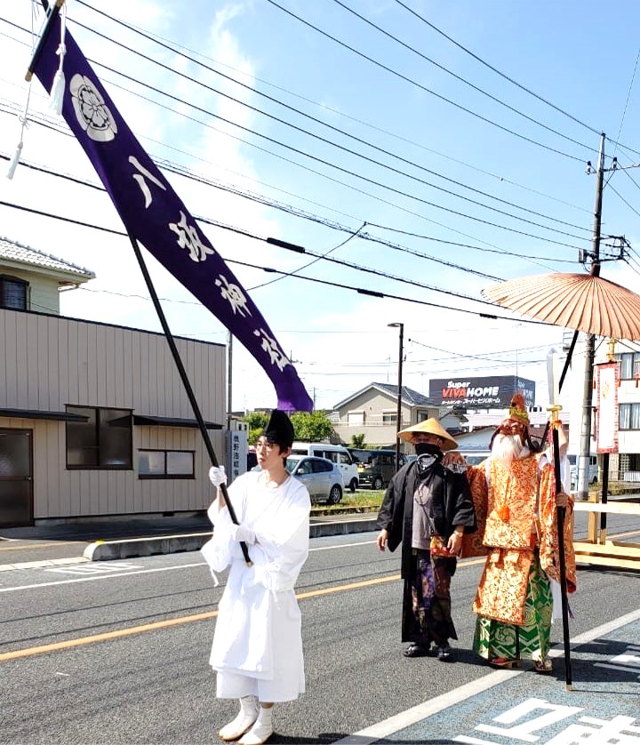 「高張（八坂紋）」・「猿田彦神」