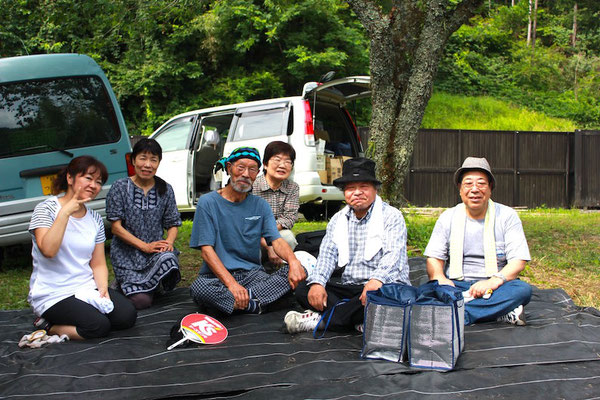 2013.7月　田瀬キャンプの後片付けで　アウトドア行事には欠かせない人だった