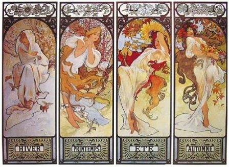 ALPHONSE MUCHA - Le stagioni