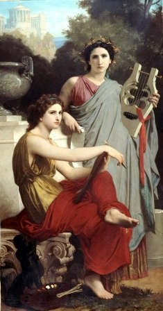 WILLIAM BOUGUEREAU - Art et Literature (1867)