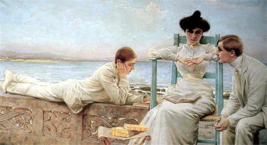 VITTORIO MATTEO CORCOS - In lettura al mare, 1910