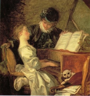 HONORE' FRAGONARD - La lezione di musica
