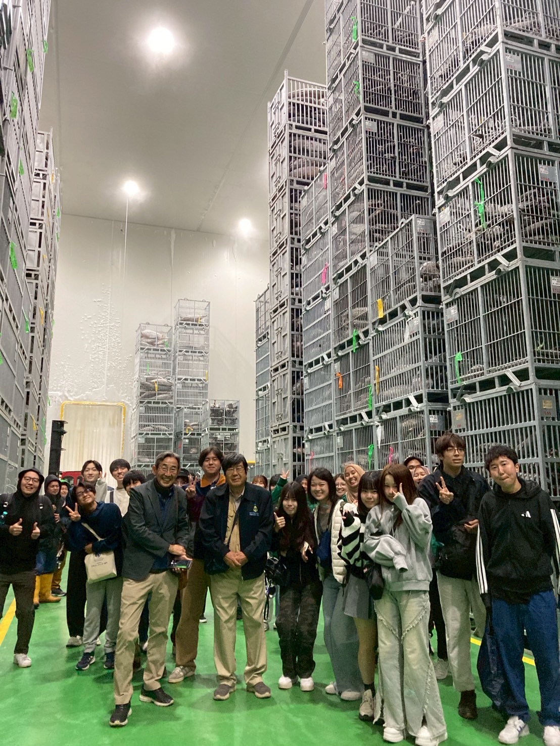 ジャカルタ漁港の冷凍庫にて