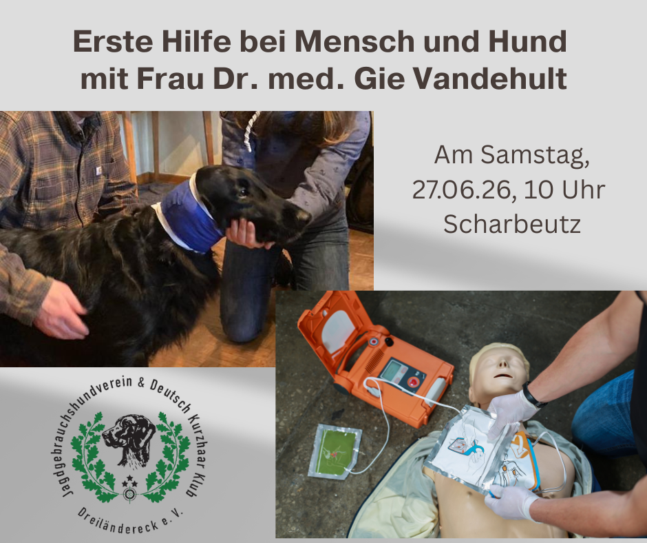Erste Hilfe bei Mensch und Hund am 27.06.26 in Scharbeutz